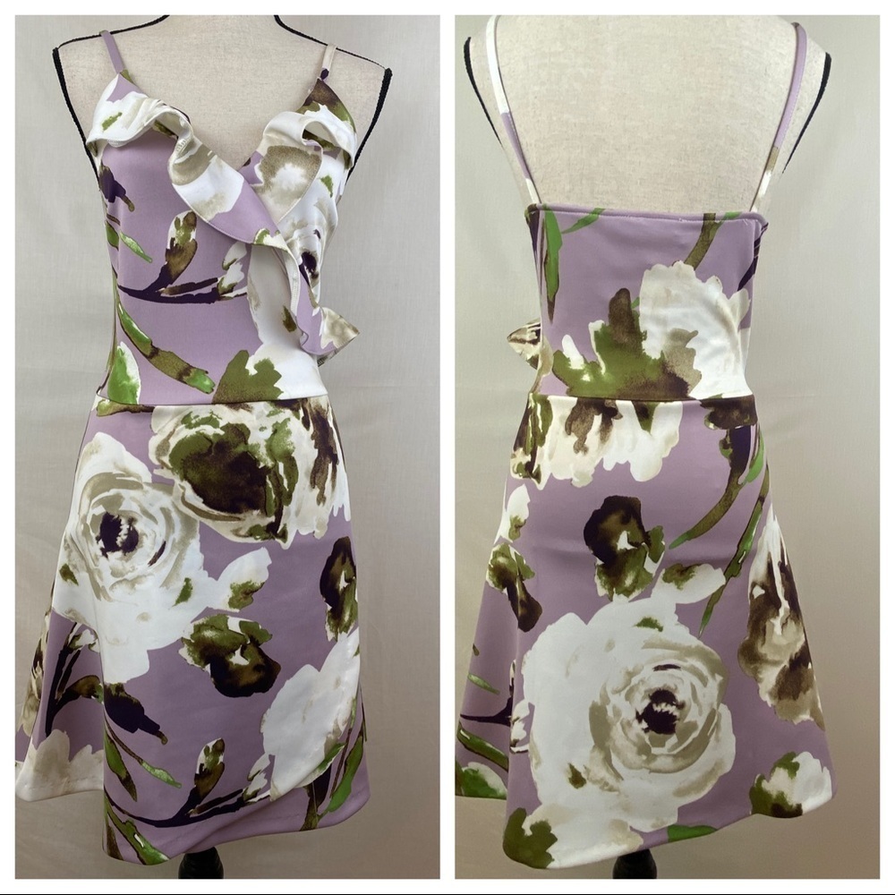 NWOT Love..ady Lavender Floral Dress. Sz M.